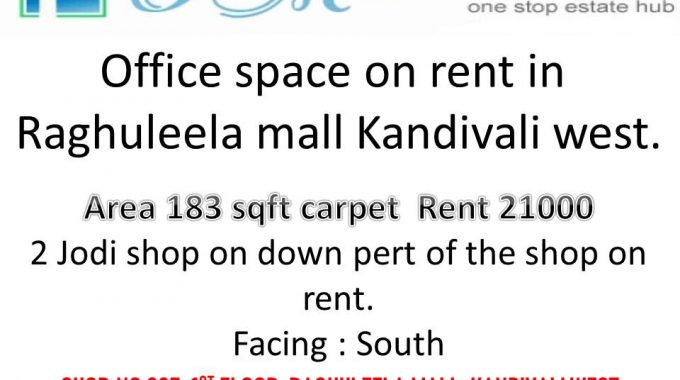 Commercial office on rent in Kandivali west